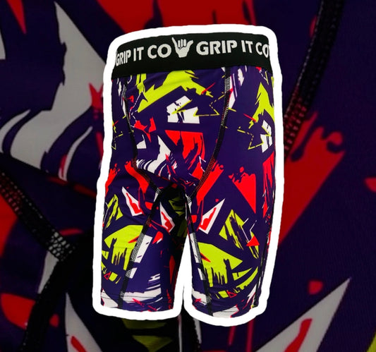 Abstract Boxer Pink/Green/Purple