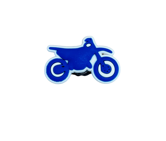 Blue Motorbike Croc Charm, Decorative Shoe Charms