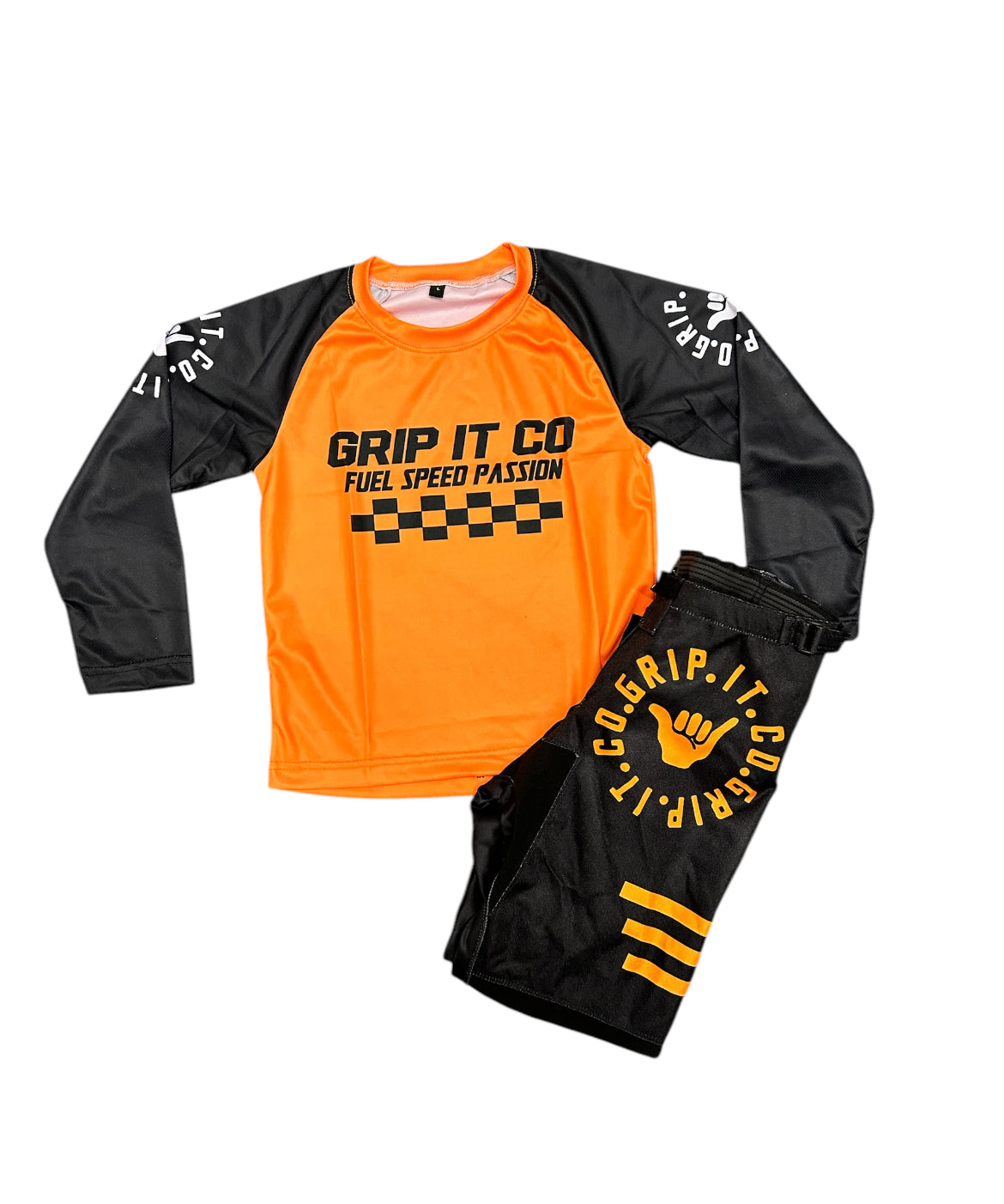 Black With Orange Trousers