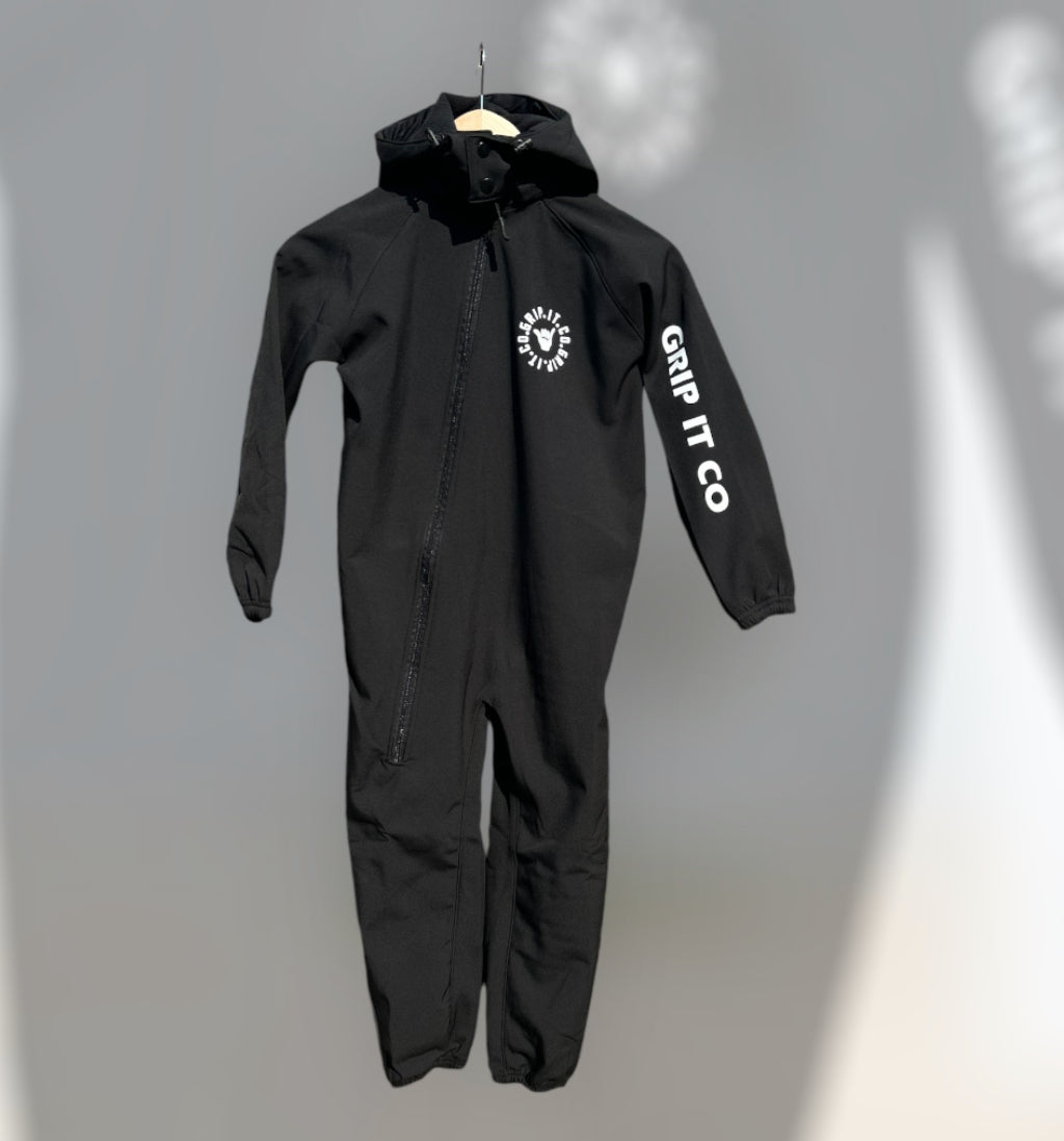 ADULTS Waterproof Black Rain Suit All in One - Main Image