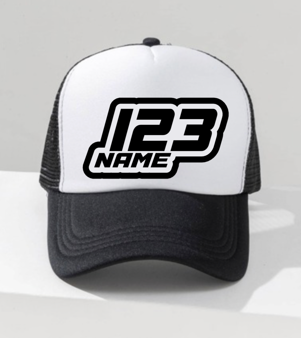 Cap Name and Number Two Colour