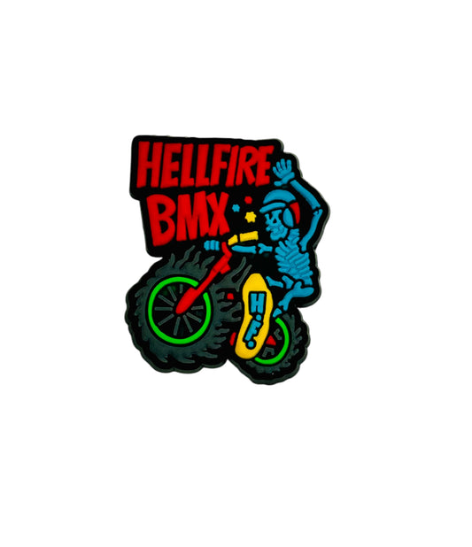 Hellfire BMX Croc Charm, Decorative Shoe Charms