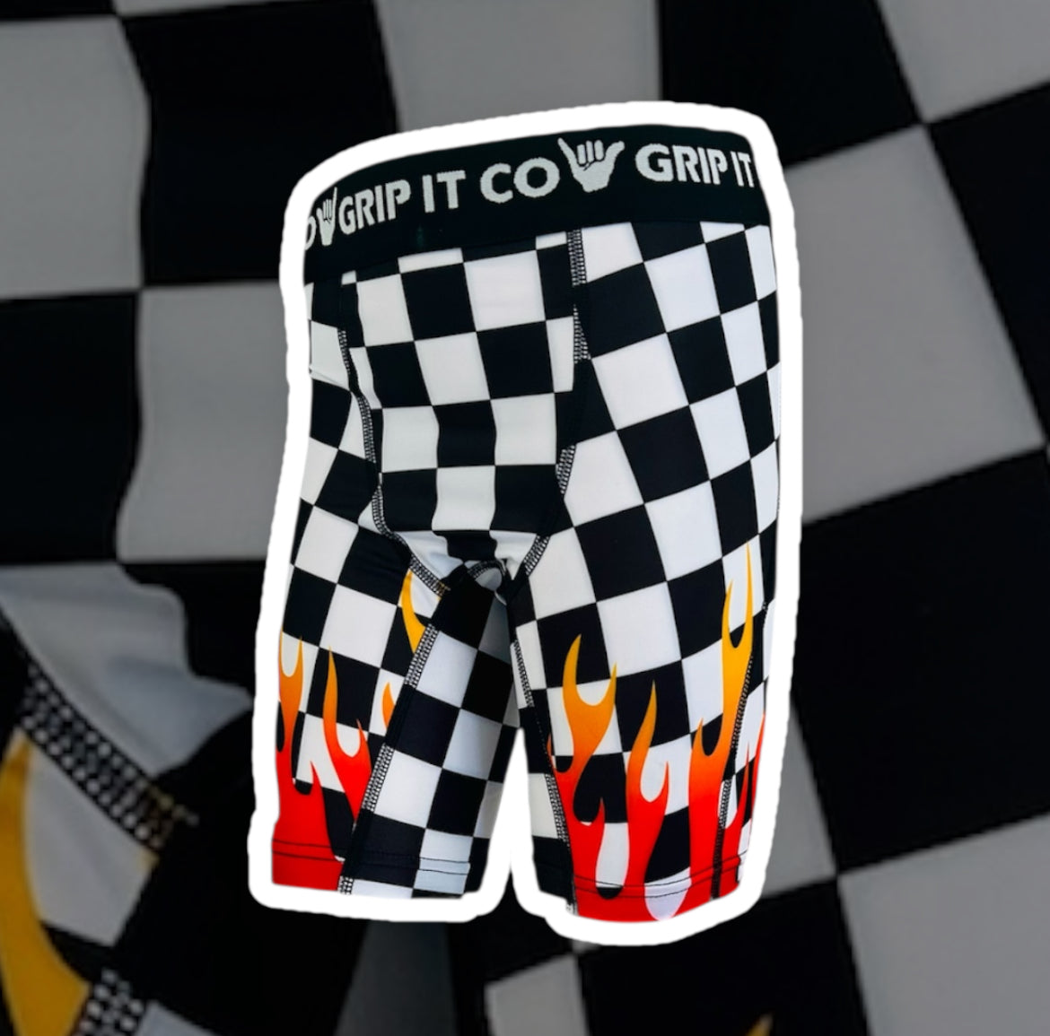 Checkered Flames Boxer