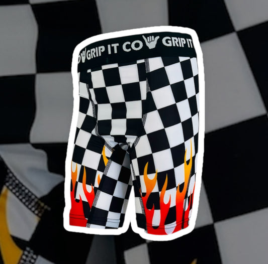 Checkered Flames Boxer