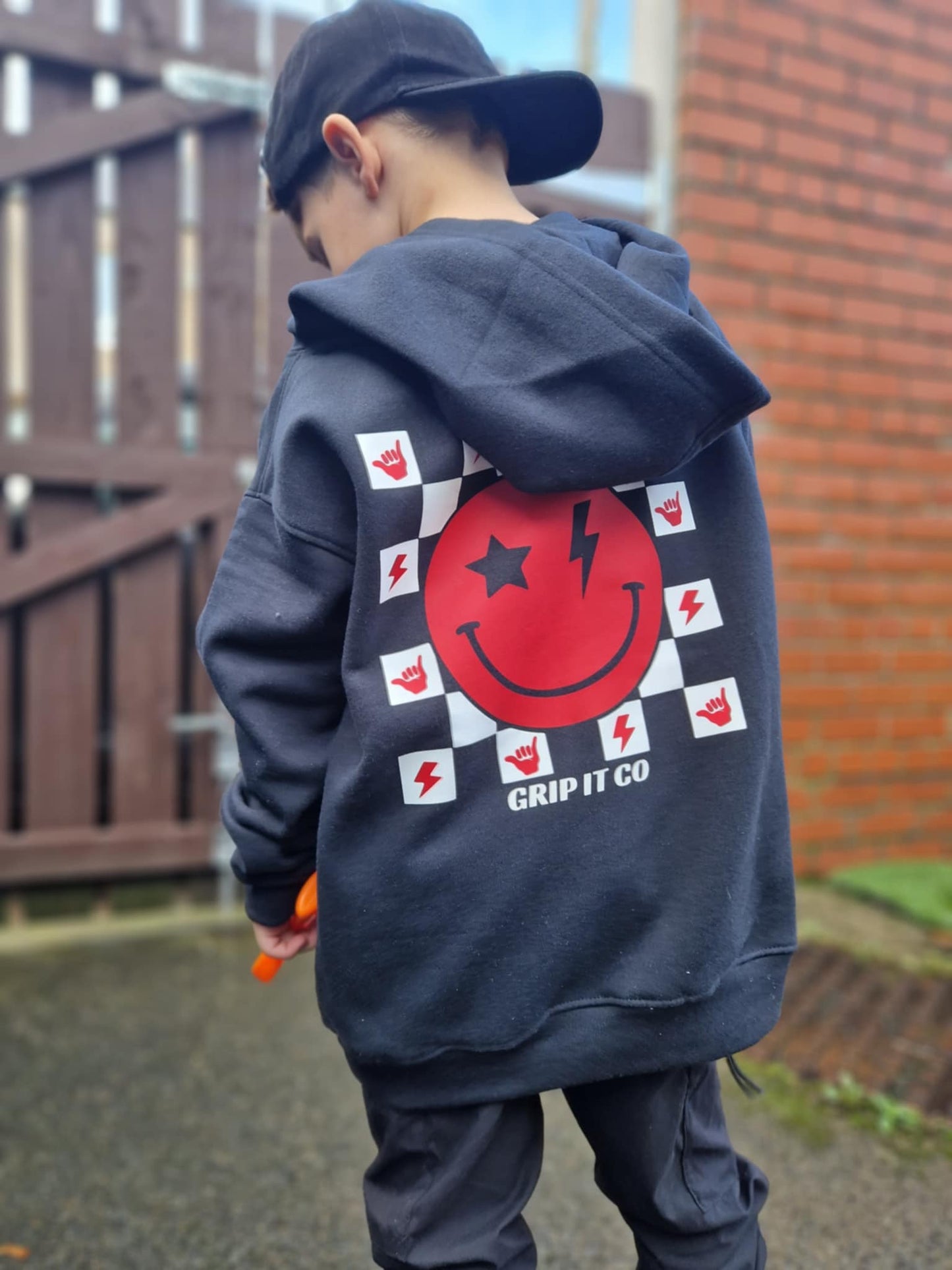 Neon Smiley Spark Hoodie