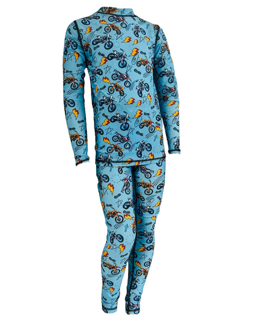 Blue Bike Love Base Layer Set