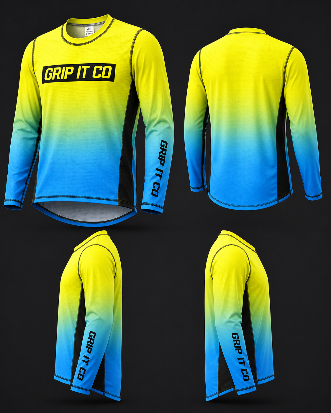 Breeze Fade Neon Yellow Jersey