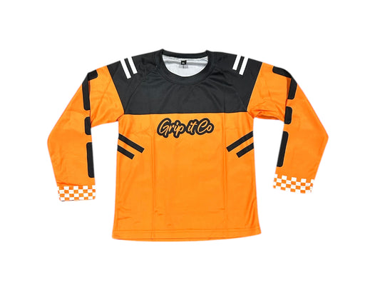 Black/Orange Grip it Co Race Jersey