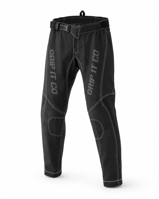 Black, white stitch Breeze Trousers