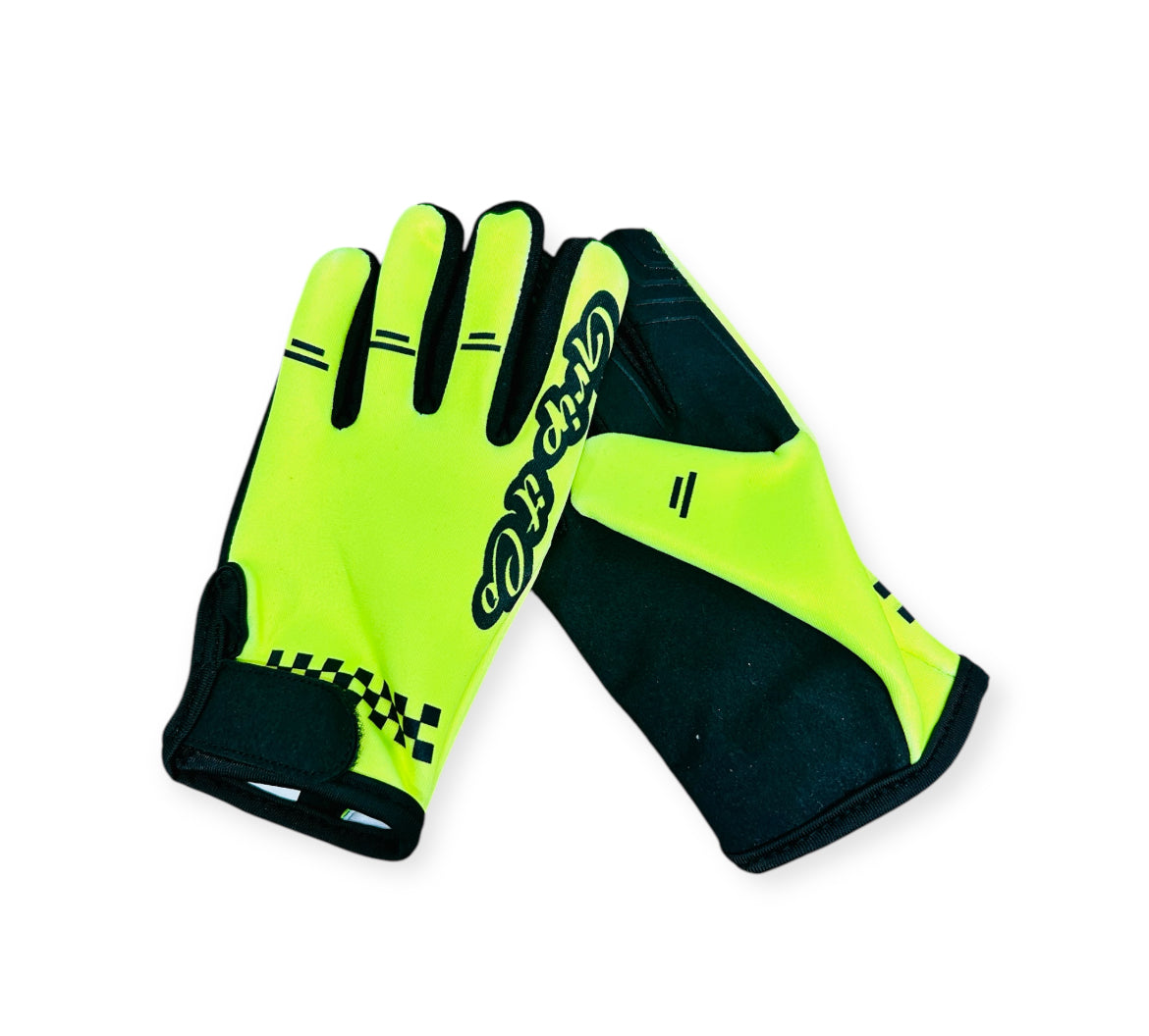 Neon Yellow Youth Gloves