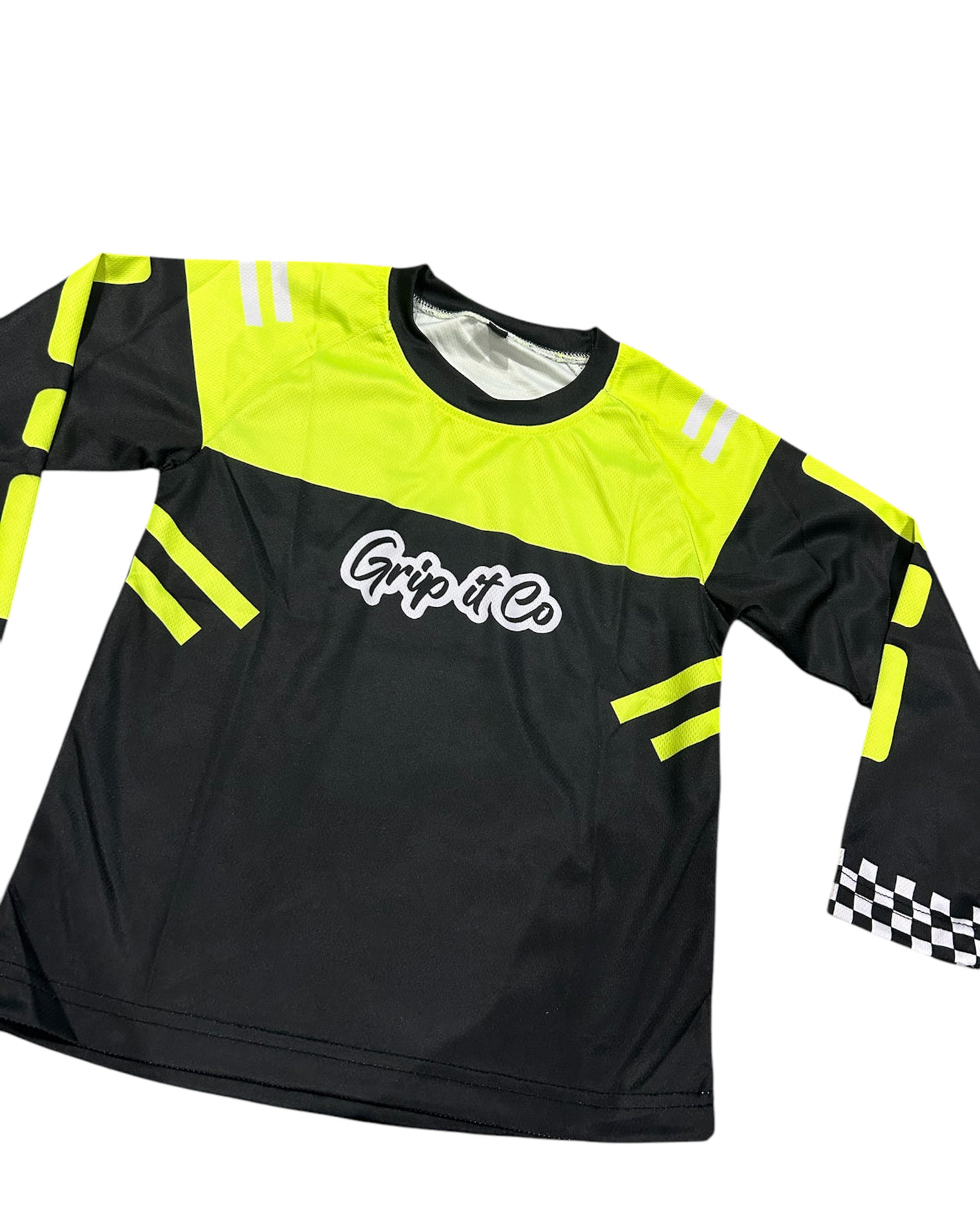 Neon Yellow/Black Grip it Co Race Jersey