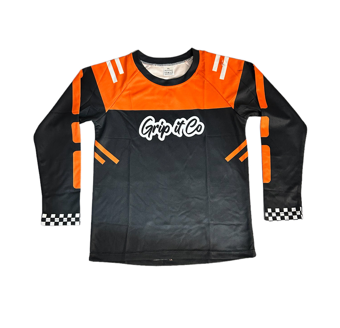 Orange/Black Grip it Co Race Jersey