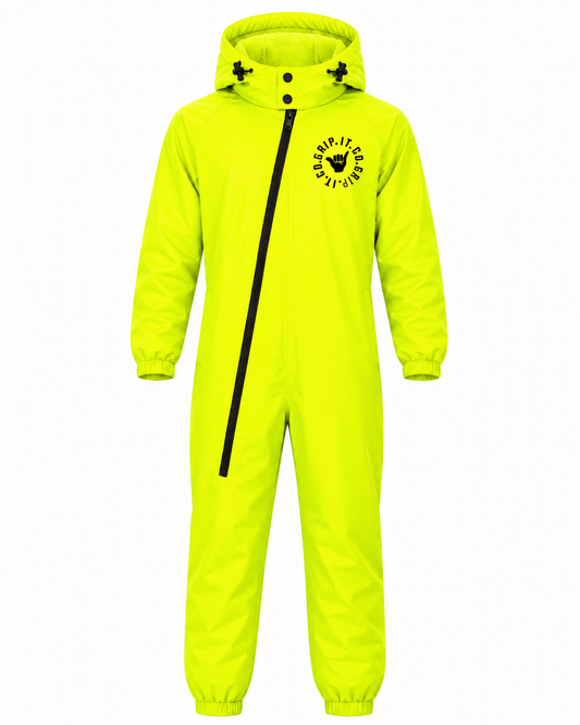 Waterproof Neon Yellow Rain Suit All in One