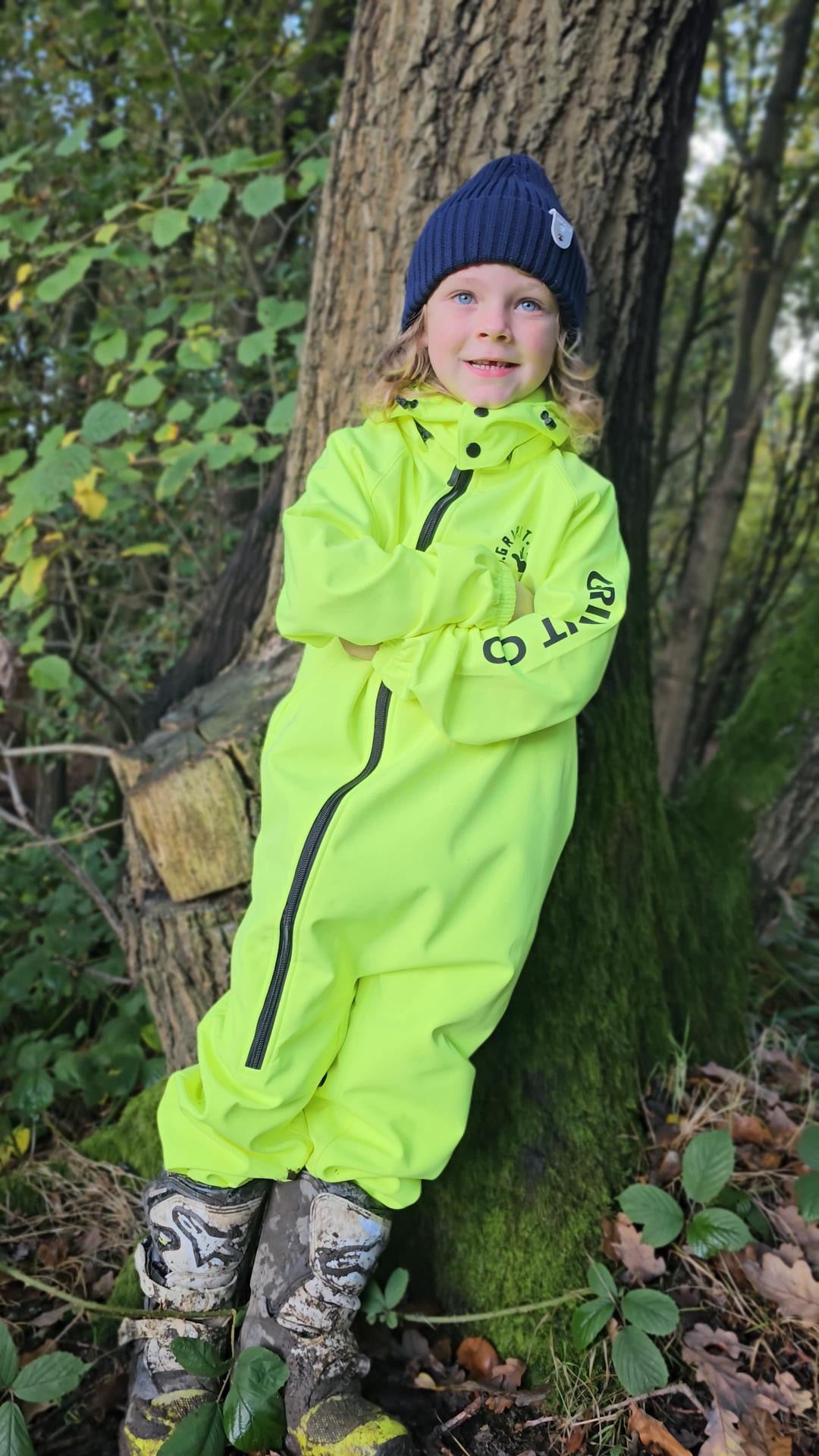 Waterproof Neon Yellow Rain Suit All in One