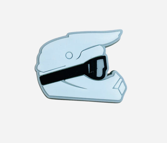 White Helmet Croc Charm, Decorative Shoe Charms