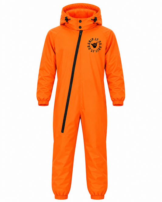 Waterproof Neon Orange Rain Suit All in One
