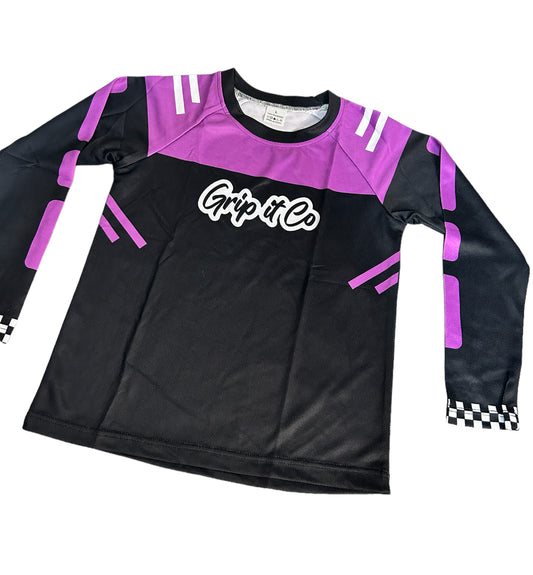 Purple/Black Grip it Co Race Jersey