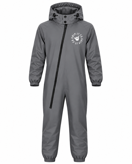 Waterproof Grey Rain Suit All in One