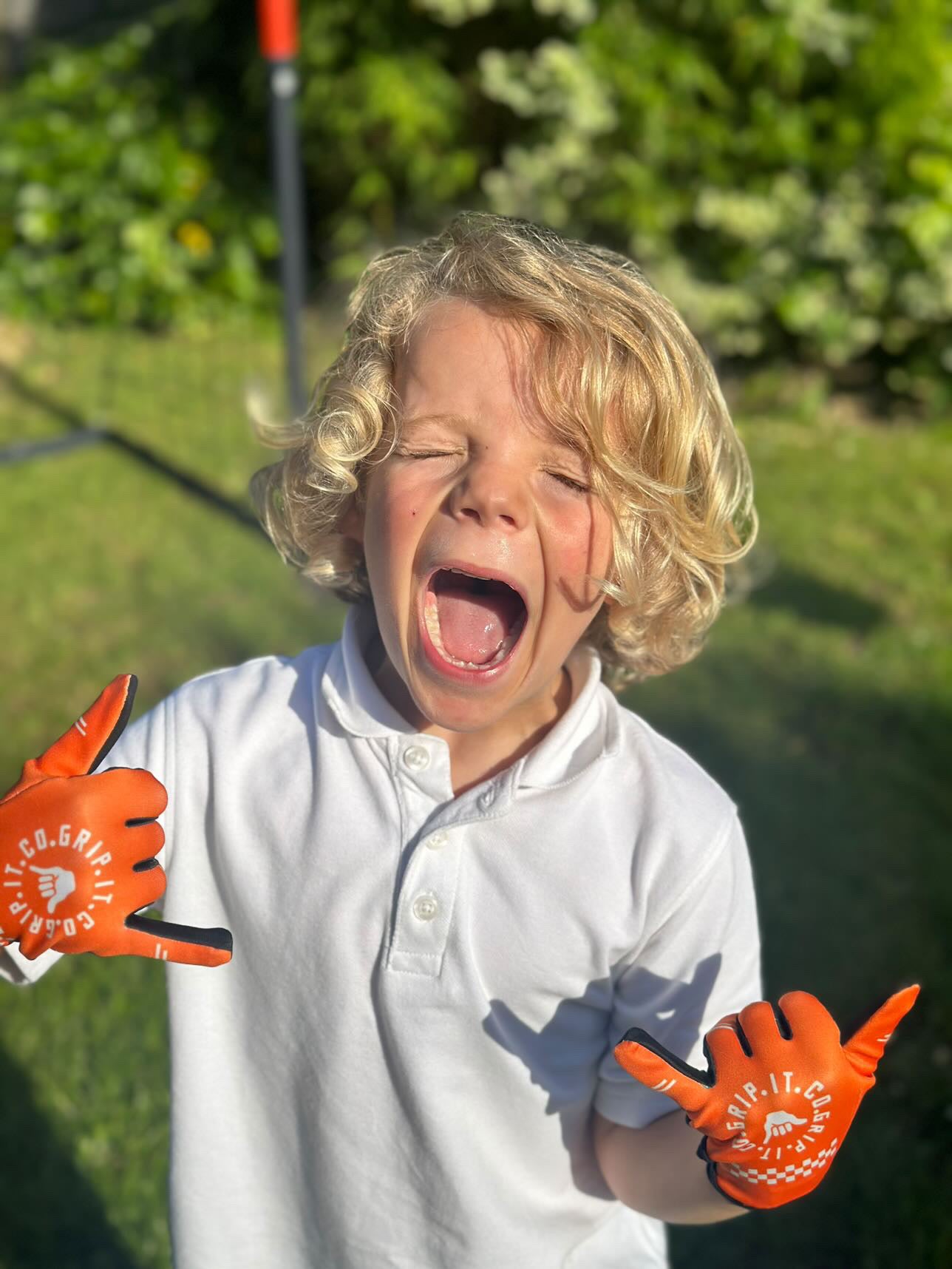 Orange Youth Gloves