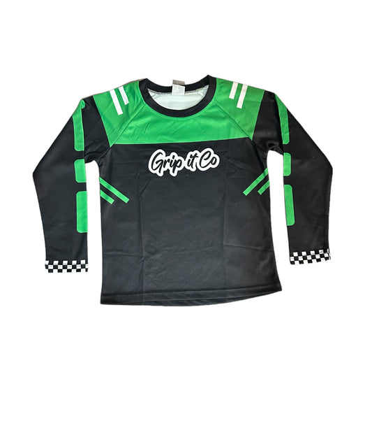 Green/Black Grip it Co Race Jersey