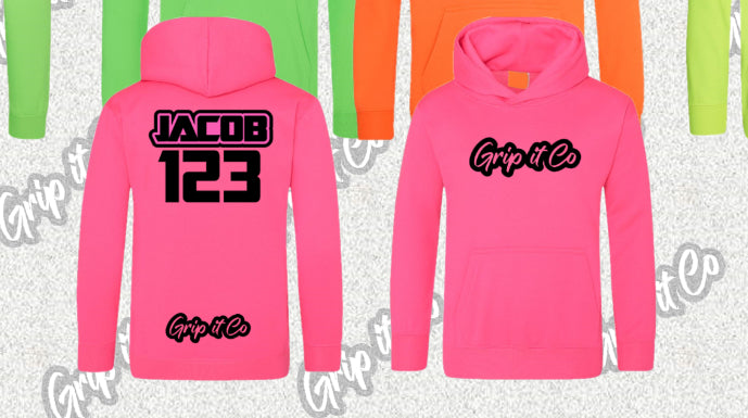 Neon Name and Number Hoodie