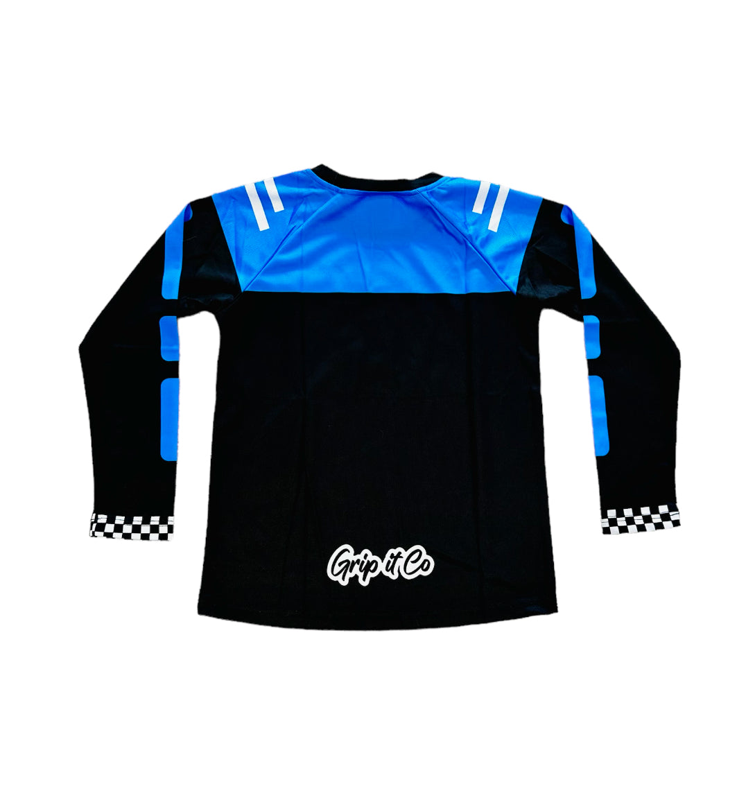 Blue/Black Grip it Co Race Jersey