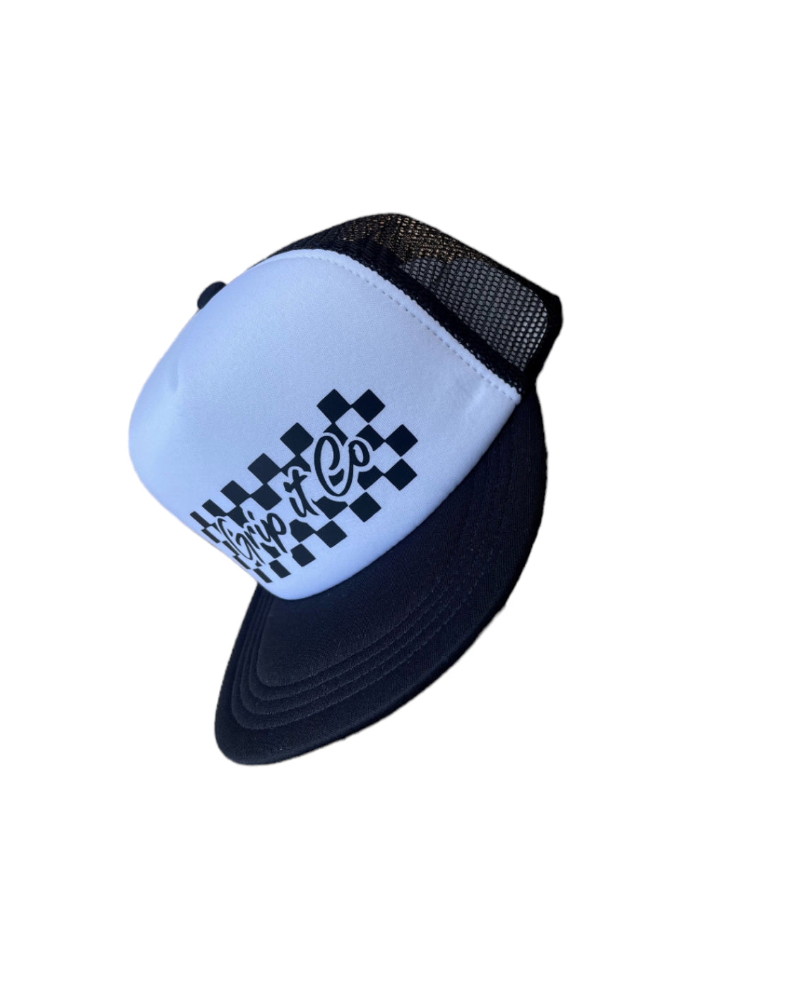 Mesh Snapback Hat Grip it checker