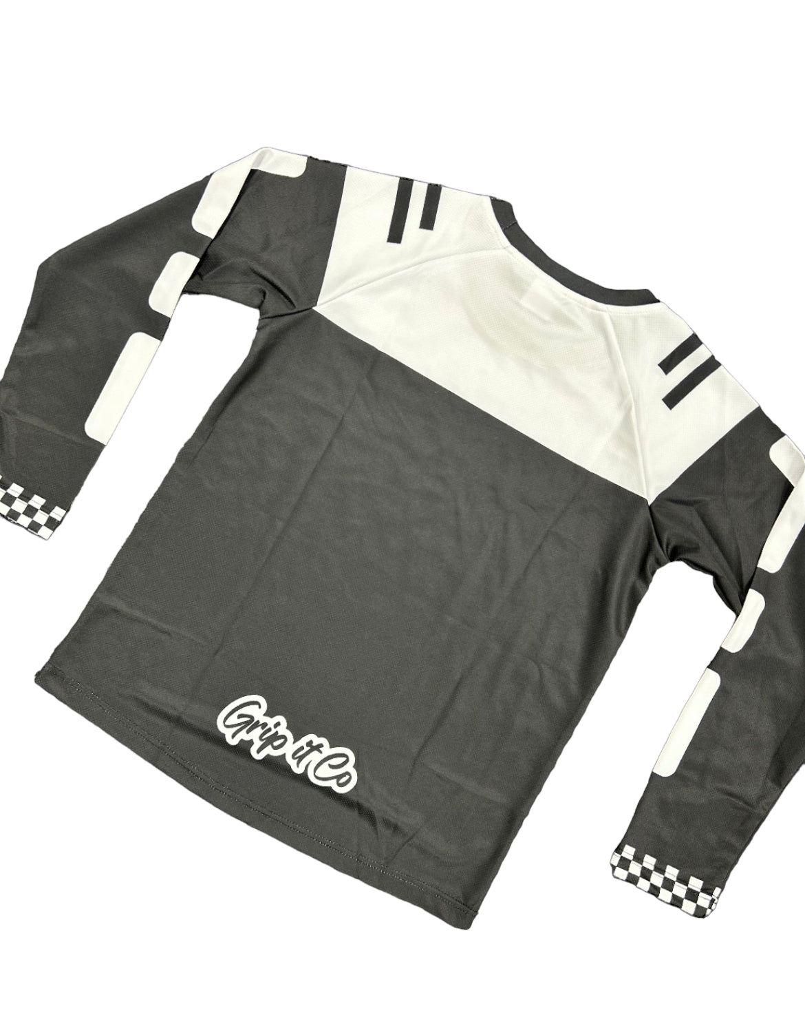 White/Black Grip it Co Race Jersey