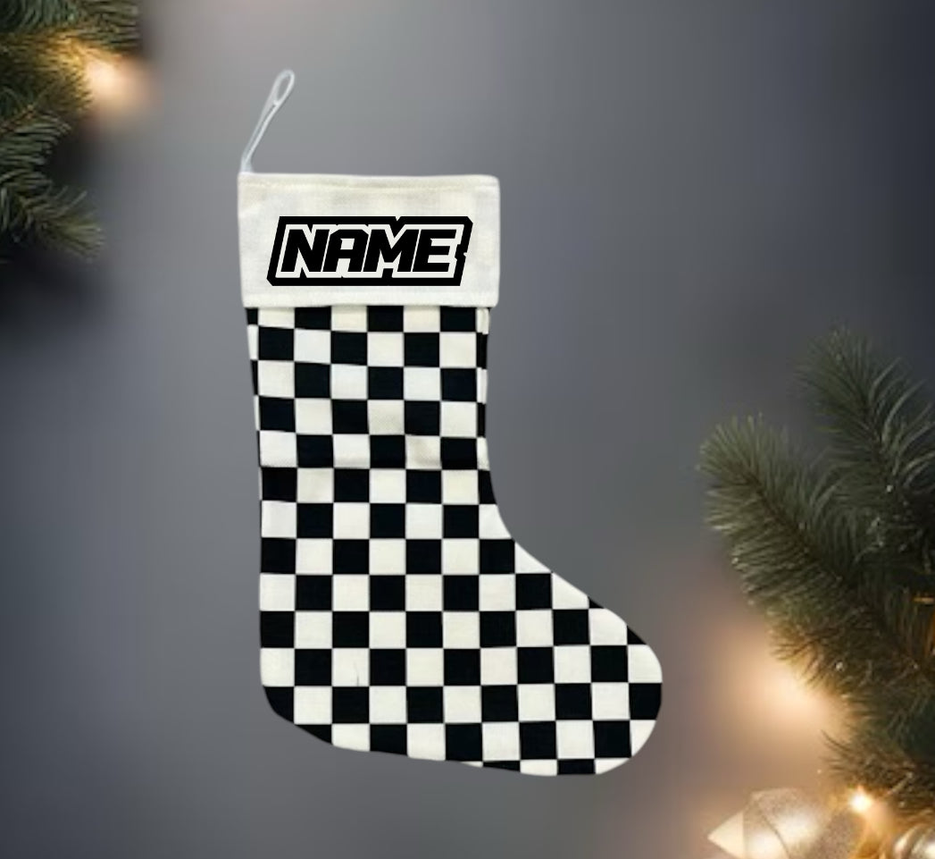 Christmas Checkered Stocking