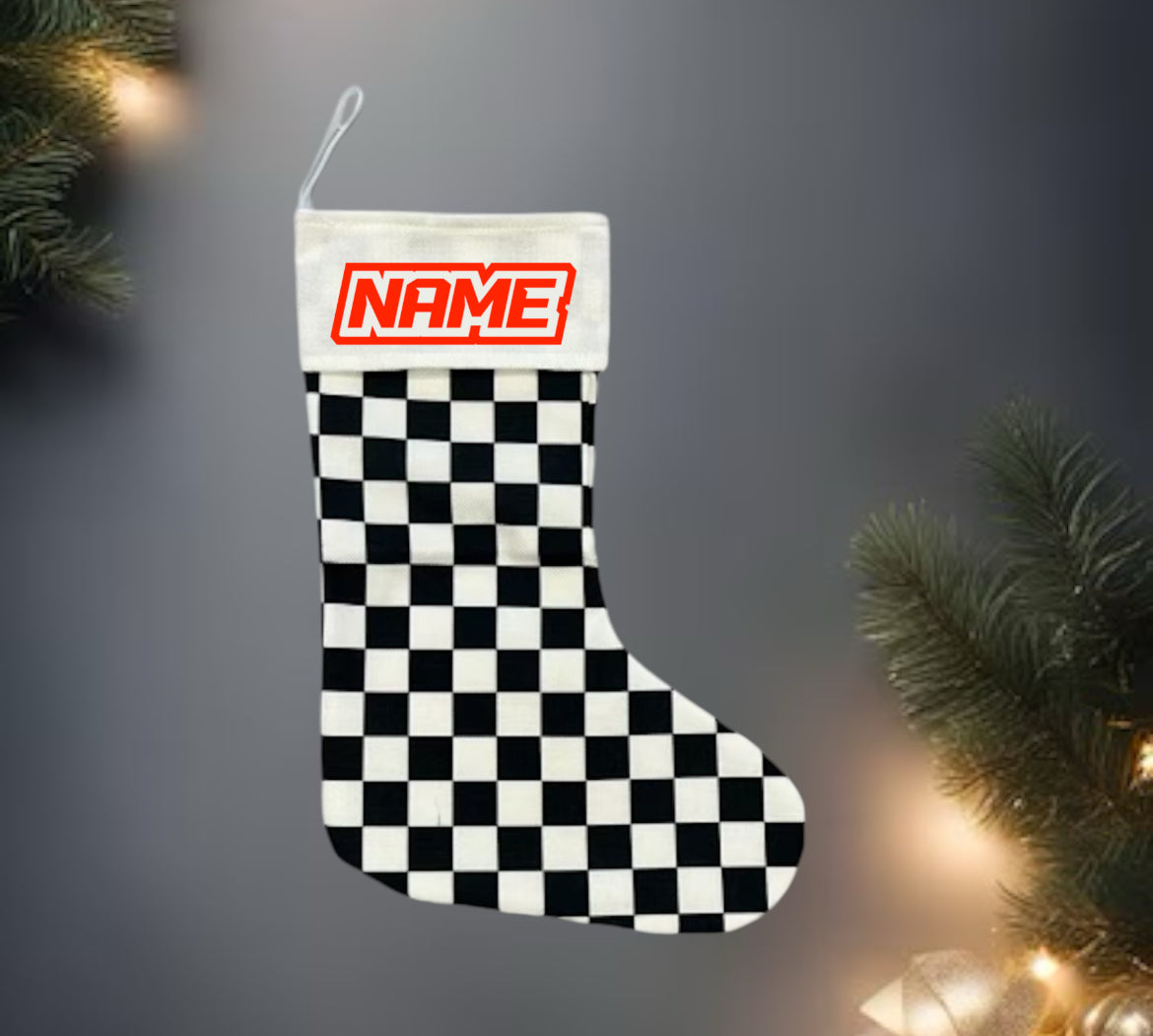 Christmas Checkered Stocking