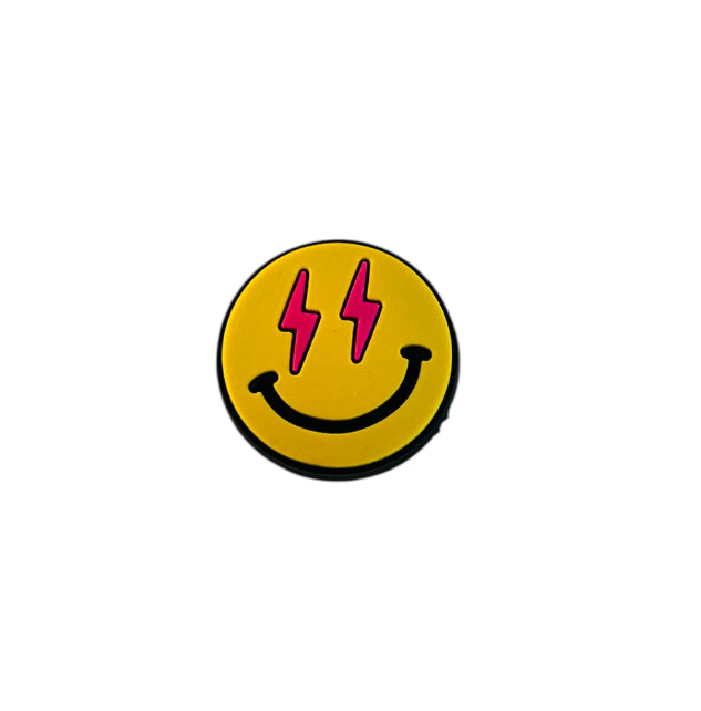 Smiley Bolt Croc Charm, Decorative Shoe Charms