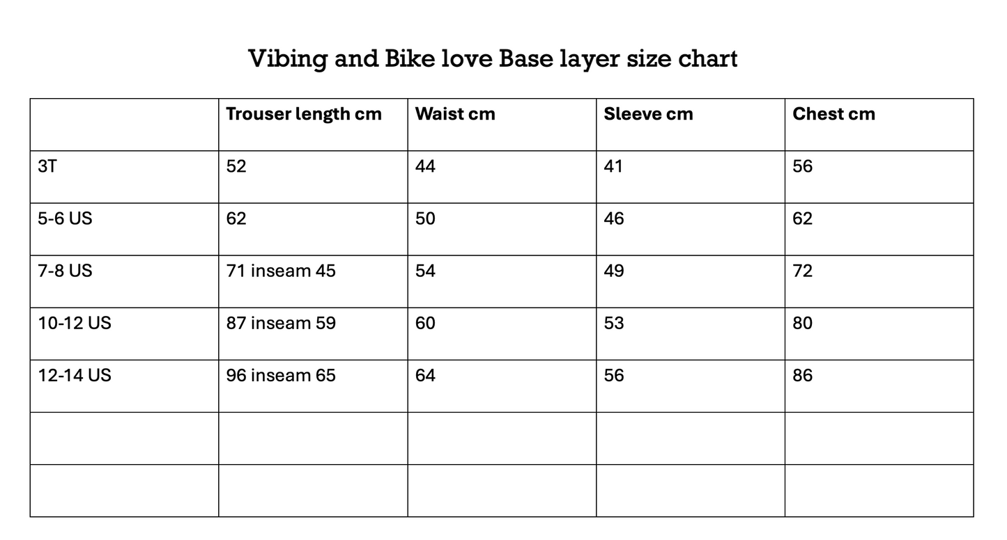 Blue Bike Love Base Layer Set