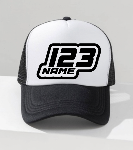 Cap Name and Number Two Colour