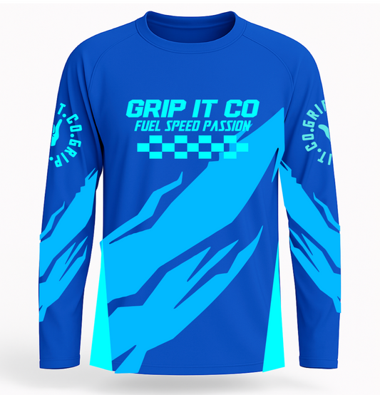 Pre Order Lightening 3 Shades of Blue Jersey