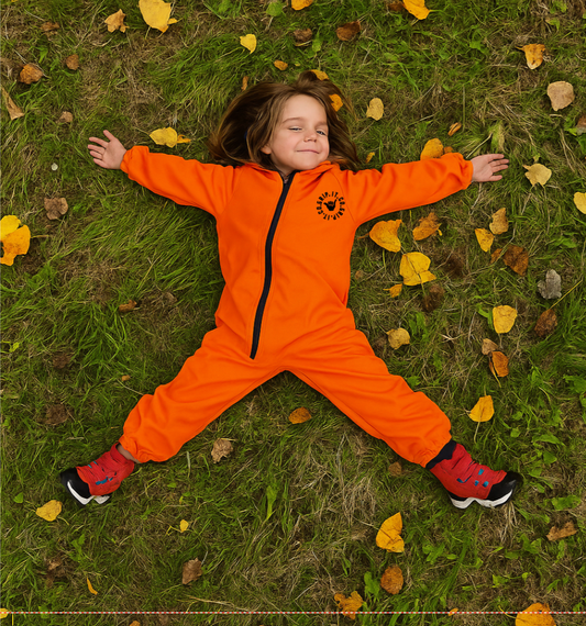 Waterproof Neon Orange Rain Suit All in One