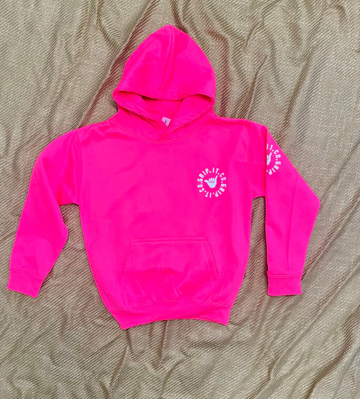 Neon Grip It Round Hoodie With Name and Number