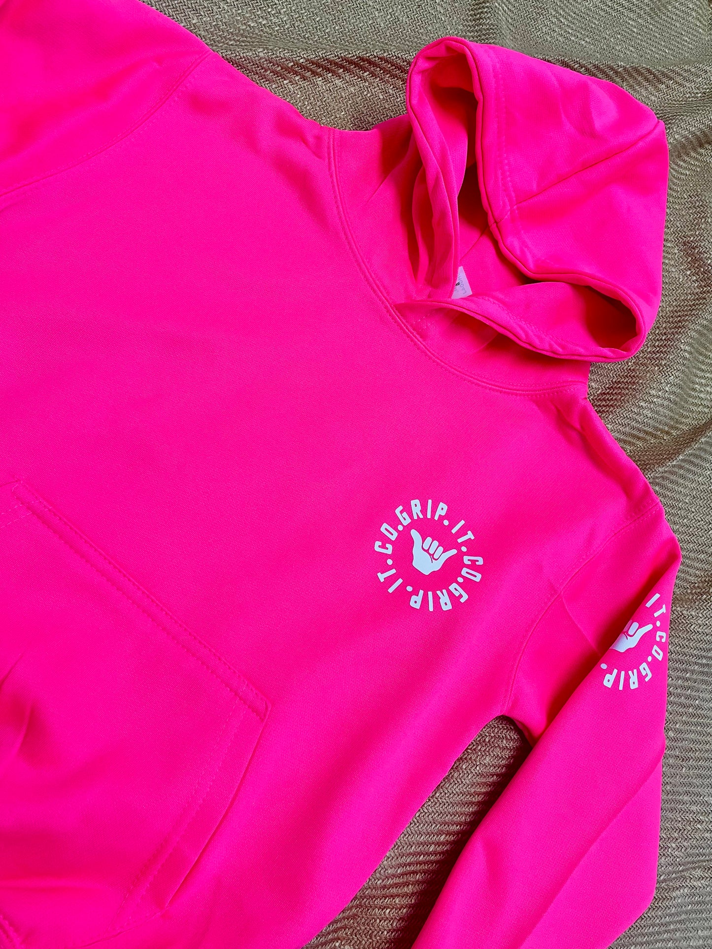 Neon Grip It Round Hoodie With Name and Number