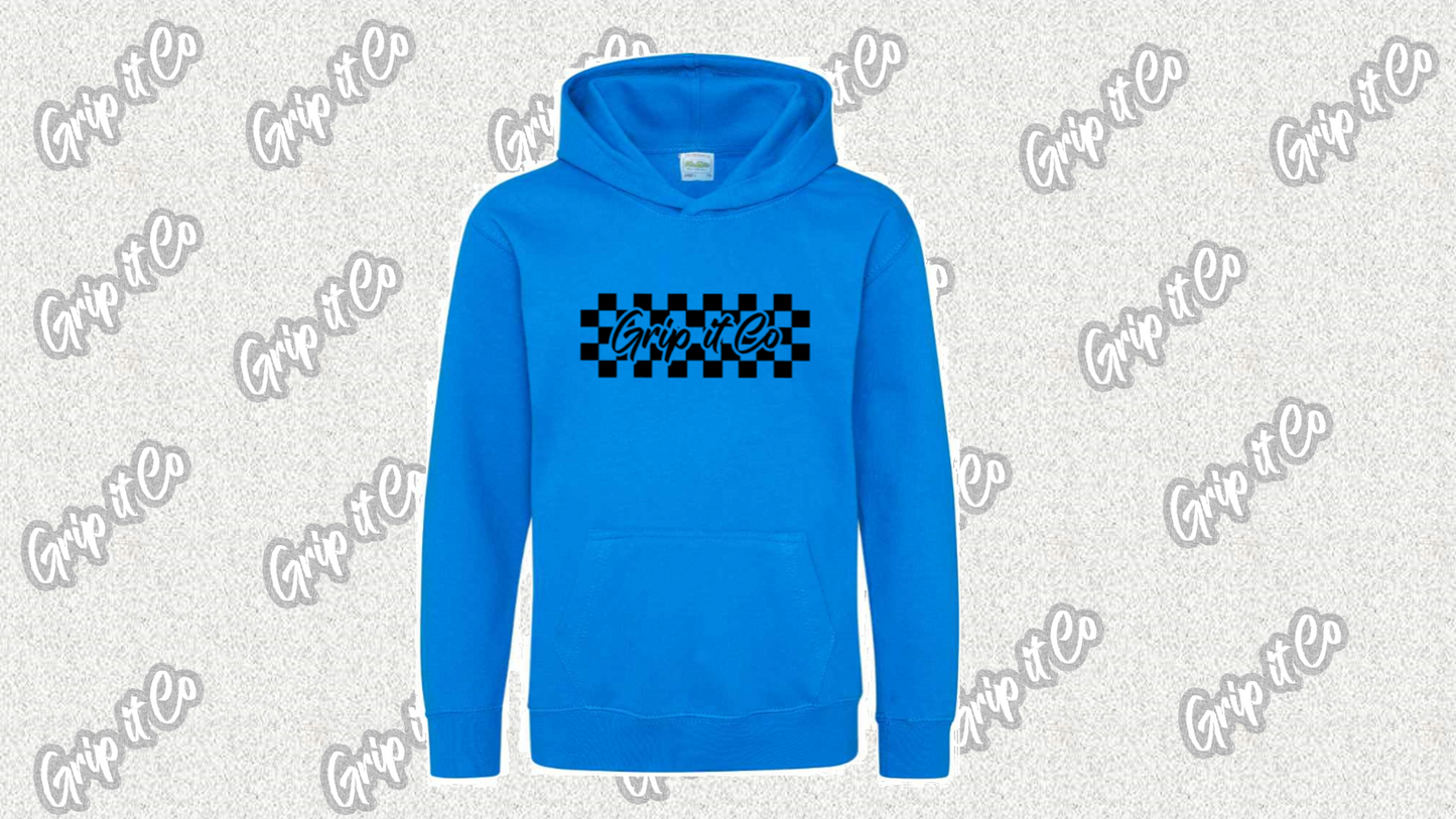 Grip It Checkerboard Name and Number Added Hoodie