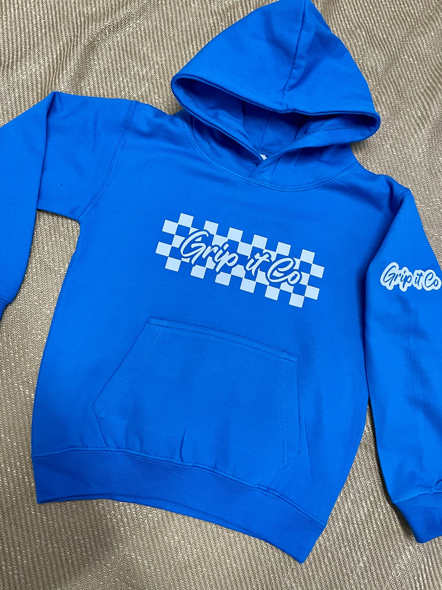 Grip It Checkerboard Name and Number Added Hoodie